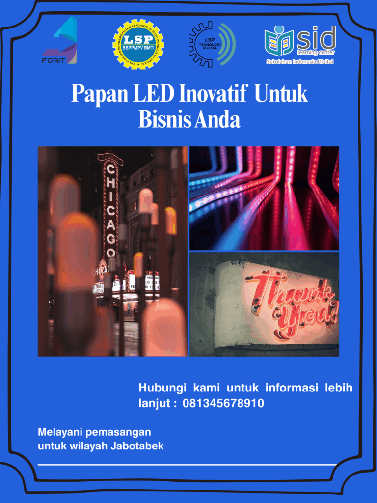 poster papan led inovatif untuk bisnis anda